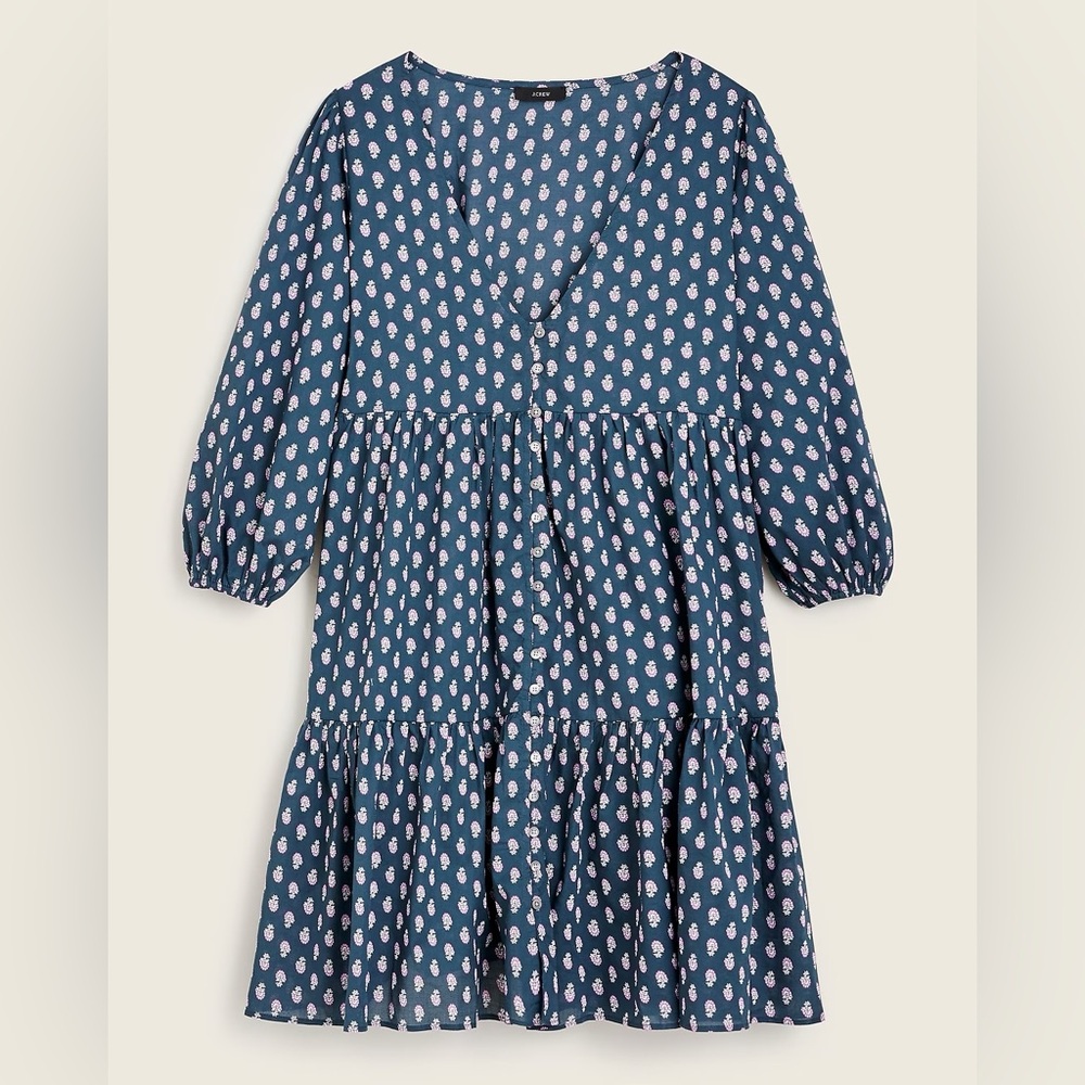 J. Crew tiered cotton voile beach dress in best buds